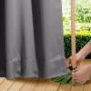image:imageNICETOWN 2 Panels Weighted Blackout Cabana Curtains Outdoor Patio W52 x L84 Windproof Top amp Bottom Grommet amp Back Tab Thermal Heavyweight Drapes Keep Privacy for YardPorch Biscotti BeigeGrey