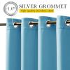 image:imageNICETOWN 2 Panels Weighted Blackout Cabana Curtains Outdoor Patio W52 x L84 Windproof Top amp Bottom Grommet amp Back Tab Thermal Heavyweight Drapes Keep Privacy for YardPorch Biscotti BeigeTeal Blue