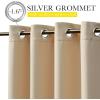 image:imageNICETOWN 2 Panels Weighted Blackout Cabana Curtains Outdoor Patio W52 x L84 Windproof Top amp Bottom Grommet amp Back Tab Thermal Heavyweight Drapes Keep Privacy for YardPorch Biscotti BeigeBiscotti Beige