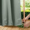 image:imageNICETOWN 2 Panels Weighted Blackout Cabana Curtains Outdoor Patio W52 x L84 Windproof Top amp Bottom Grommet amp Back Tab Thermal Heavyweight Drapes Keep Privacy for YardPorch Biscotti BeigeSage Green