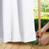 image:imageNICETOWN 2 Panels Weighted Blackout Cabana Curtains Outdoor Patio W52 x L84 Windproof Top amp Bottom Grommet amp Back Tab Thermal Heavyweight Drapes Keep Privacy for YardPorch Biscotti BeigePure White