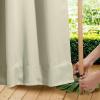 image:imageNICETOWN 2 Panels Weighted Blackout Cabana Curtains Outdoor Patio W52 x L84 Windproof Top amp Bottom Grommet amp Back Tab Thermal Heavyweight Drapes Keep Privacy for YardPorch Biscotti BeigeLight Beige