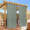 image:imageNICETOWN 2 Panels Weighted Blackout Cabana Curtains Outdoor Patio W52 x L84 Windproof Top amp Bottom Grommet amp Back Tab Thermal Heavyweight Drapes Keep Privacy for YardPorch Biscotti BeigeSage Green