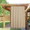 image:imageNICETOWN 2 Panels Weighted Blackout Cabana Curtains Outdoor Patio W52 x L84 Windproof Top amp Bottom Grommet amp Back Tab Thermal Heavyweight Drapes Keep Privacy for YardPorch Biscotti BeigeLight Beige