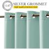 image:imageNICETOWN 2 Panels Weighted Blackout Cabana Curtains Outdoor Patio W52 x L84 Windproof Top amp Bottom Grommet amp Back Tab Thermal Heavyweight Drapes Keep Privacy for YardPorch Biscotti BeigeAqua Blue