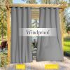image:imageNICETOWN 2 Panels Weighted Blackout Cabana Curtains Outdoor Patio W52 x L84 Windproof Top amp Bottom Grommet amp Back Tab Thermal Heavyweight Drapes Keep Privacy for YardPorch Biscotti BeigeSilver Grey