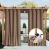 image:imageNICETOWN 2 Panels Weighted Blackout Cabana Curtains Outdoor Patio W52 x L84 Windproof Top amp Bottom Grommet amp Back Tab Thermal Heavyweight Drapes Keep Privacy for YardPorch Biscotti BeigeTan