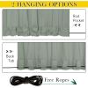 image:imageNICETOWN 2 Panels Weighted Blackout Cabana Curtains Outdoor Patio W52 x L84 Windproof Top amp Bottom Grommet amp Back Tab Thermal Heavyweight Drapes Keep Privacy for YardPorch Biscotti BeigeSage Green