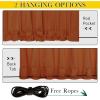 image:imageNICETOWN 2 Panels Weighted Blackout Cabana Curtains Outdoor Patio W52 x L84 Windproof Top amp Bottom Grommet amp Back Tab Thermal Heavyweight Drapes Keep Privacy for YardPorch Biscotti BeigeBurnt Orange