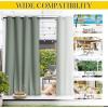 image:imageNICETOWN 2 Panels Weighted Blackout Cabana Curtains Outdoor Patio W52 x L84 Windproof Top amp Bottom Grommet amp Back Tab Thermal Heavyweight Drapes Keep Privacy for YardPorch Biscotti BeigeSage Green
