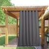 image:imageNICETOWN 2 Panels Weighted Blackout Cabana Curtains Outdoor Patio W52 x L84 Windproof Top amp Bottom Grommet amp Back Tab Thermal Heavyweight Drapes Keep Privacy for YardPorch Biscotti BeigeGrey
