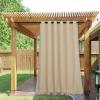 image:imageNICETOWN 2 Panels Weighted Blackout Cabana Curtains Outdoor Patio W52 x L84 Windproof Top amp Bottom Grommet amp Back Tab Thermal Heavyweight Drapes Keep Privacy for YardPorch Biscotti BeigeBiscotti Beige