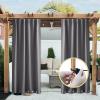 image:imageNICETOWN 2 Panels Weighted Blackout Cabana Curtains Outdoor Patio W52 x L84 Windproof Top amp Bottom Grommet amp Back Tab Thermal Heavyweight Drapes Keep Privacy for YardPorch Biscotti BeigeGrey