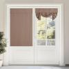 image:imageNICETOWN Blackout Door Curtain  Blinds for Indoor Windows Thermal Insulated Trica Window Covering for Patio French Door Front Privacy Sidelight Glass Curtain W26 x L72 inch 1 Panel GreyCappuccino