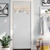 image:imageNICETOWN Blackout Door Curtain  Blinds for Indoor Windows Thermal Insulated Trica Window Covering for Patio French Door Front Privacy Sidelight Glass Curtain W26 x L72 inch 1 Panel GreyBeige