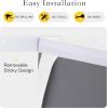 image:imageNICETOWN Blackout Door Curtain  Blinds for Indoor Windows Thermal Insulated Trica Window Covering for Patio French Door Front Privacy Sidelight Glass Curtain W26 x L72 inch 1 Panel GreyBirch