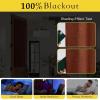 image:imageNICETOWN Blackout Door Curtain  Blinds for Indoor Windows Thermal Insulated Trica Window Covering for Patio French Door Front Privacy Sidelight Glass Curtain W26 x L72 inch 1 Panel GreyCaramel