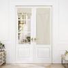 image:imageNICETOWN Blackout Door Curtain  Blinds for Indoor Windows Thermal Insulated Trica Window Covering for Patio French Door Front Privacy Sidelight Glass Curtain W26 x L72 inch 1 Panel GreyNatural