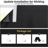 image:imageNICETOWN Blackout Door Curtain  Blinds for Indoor Windows Thermal Insulated Trica Window Covering for Patio French Door Front Privacy Sidelight Glass Curtain W26 x L72 inch 1 Panel GreyWith Pole  Black