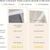 image:imageNICETOWN Blackout Door Curtain  Blinds for Indoor Windows Thermal Insulated Trica Window Covering for Patio French Door Front Privacy Sidelight Glass Curtain W26 x L72 inch 1 Panel GreyCream