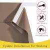 image:imageNICETOWN Blackout Door Curtain  Blinds for Indoor Windows Thermal Insulated Trica Window Covering for Patio French Door Front Privacy Sidelight Glass Curtain W26 x L72 inch 1 Panel GreyCappuccino