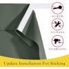 image:imageNICETOWN Blackout Door Curtain  Blinds for Indoor Windows Thermal Insulated Trica Window Covering for Patio French Door Front Privacy Sidelight Glass Curtain W26 x L72 inch 1 Panel GreyDark Mallard