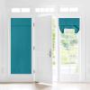 image:imageNICETOWN Blackout Door Curtain  Blinds for Indoor Windows Thermal Insulated Trica Window Covering for Patio French Door Front Privacy Sidelight Glass Curtain W26 x L72 inch 1 Panel GreyPeacock Teal
