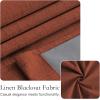image:imageNICETOWN Blackout Door Curtain  Blinds for Indoor Windows Thermal Insulated Trica Window Covering for Patio French Door Front Privacy Sidelight Glass Curtain W26 x L72 inch 1 Panel GreyCaramel