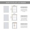 image:imageNICETOWN Blackout Door Curtain  Blinds for Indoor Windows Thermal Insulated Trica Window Covering for Patio French Door Front Privacy Sidelight Glass Curtain W26 x L72 inch 1 Panel GreyWith Pole  Greyish White