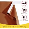 image:imageNICETOWN Blackout Door Curtain  Blinds for Indoor Windows Thermal Insulated Trica Window Covering for Patio French Door Front Privacy Sidelight Glass Curtain W26 x L72 inch 1 Panel GreyBurnt Orange