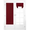 image:imageNICETOWN Blackout Door Curtain  Blinds for Indoor Windows Thermal Insulated Trica Window Covering for Patio French Door Front Privacy Sidelight Glass Curtain W26 x L72 inch 1 Panel GreyBurgundy Red