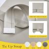 image:imageNICETOWN Blackout Door Curtain  Blinds for Indoor Windows Thermal Insulated Trica Window Covering for Patio French Door Front Privacy Sidelight Glass Curtain W26 x L72 inch 1 Panel GreyLight Flaxen