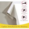 image:imageNICETOWN Blackout Door Curtain  Blinds for Indoor Windows Thermal Insulated Trica Window Covering for Patio French Door Front Privacy Sidelight Glass Curtain W26 x L72 inch 1 Panel GreyLight Flaxen