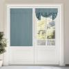 image:imageNICETOWN Blackout Door Curtain  Blinds for Indoor Windows Thermal Insulated Trica Window Covering for Patio French Door Front Privacy Sidelight Glass Curtain W26 x L72 inch 1 Panel GreyGreyish Blue