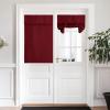 image:imageNICETOWN Blackout Door Curtain  Blinds for Indoor Windows Thermal Insulated Trica Window Covering for Patio French Door Front Privacy Sidelight Glass Curtain W26 x L72 inch 1 Panel GreyBurgundy Red