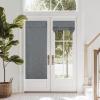 image:imageNICETOWN Blackout Door Curtain  Blinds for Indoor Windows Thermal Insulated Trica Window Covering for Patio French Door Front Privacy Sidelight Glass Curtain W26 x L72 inch 1 Panel GreyDark Grey