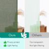 image:imageNICETOWN Blackout Door Curtain  Blinds for Indoor Windows Thermal Insulated Trica Window Covering for Patio French Door Front Privacy Sidelight Glass Curtain W26 x L72 inch 1 Panel GreyForest Green