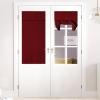 image:imageNICETOWN Blackout Door Curtain  Blinds for Indoor Windows Thermal Insulated Trica Window Covering for Patio French Door Front Privacy Sidelight Glass Curtain W26 x L72 inch 1 Panel GreyBurgundy Red
