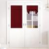 image:imageNICETOWN Blackout Door Curtain  Blinds for Indoor Windows Thermal Insulated Trica Window Covering for Patio French Door Front Privacy Sidelight Glass Curtain W26 x L72 inch 1 Panel GreyBurgundy Red