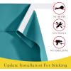 image:imageNICETOWN Blackout Door Curtain  Blinds for Indoor Windows Thermal Insulated Trica Window Covering for Patio French Door Front Privacy Sidelight Glass Curtain W26 x L72 inch 1 Panel GreyPeacock Teal
