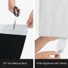 image:imageNICETOWN Blackout Door Curtain  Blinds for Indoor Windows Thermal Insulated Trica Window Covering for Patio French Door Front Privacy Sidelight Glass Curtain W26 x L72 inch 1 Panel GreyWith Pole  Greyish White