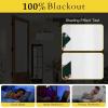 image:imageNICETOWN Blackout Door Curtain  Blinds for Indoor Windows Thermal Insulated Trica Window Covering for Patio French Door Front Privacy Sidelight Glass Curtain W26 x L72 inch 1 Panel GreyBirch