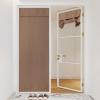 image:imageNICETOWN Blackout Door Curtain  Blinds for Indoor Windows Thermal Insulated Trica Window Covering for Patio French Door Front Privacy Sidelight Glass Curtain W26 x L72 inch 1 Panel GreyCappuccino