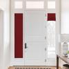 image:imageNICETOWN Blackout Door Curtain  Blinds for Indoor Windows Thermal Insulated Trica Window Covering for Patio French Door Front Privacy Sidelight Glass Curtain W26 x L72 inch 1 Panel GreyBurgundy Red