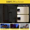 image:imageNICETOWN Blackout Door Curtain  Blinds for Indoor Windows Thermal Insulated Trica Window Covering for Patio French Door Front Privacy Sidelight Glass Curtain W26 x L72 inch 1 Panel GreyCream