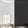 image:imageNICETOWN Blackout Door Curtain  Blinds for Indoor Windows Thermal Insulated Trica Window Covering for Patio French Door Front Privacy Sidelight Glass Curtain W26 x L72 inch 1 Panel GreyWith Pole  Greyish White