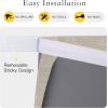 image:imageNICETOWN Blackout Door Curtain  Blinds for Indoor Windows Thermal Insulated Trica Window Covering for Patio French Door Front Privacy Sidelight Glass Curtain W26 x L72 inch 1 Panel GreyCream