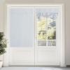 image:imageNICETOWN Blackout Door Curtain  Blinds for Indoor Windows Thermal Insulated Trica Window Covering for Patio French Door Front Privacy Sidelight Glass Curtain W26 x L72 inch 1 Panel GreyGreyish White