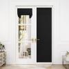 image:imageNICETOWN Blackout Door Curtain  Blinds for Indoor Windows Thermal Insulated Trica Window Covering for Patio French Door Front Privacy Sidelight Glass Curtain W26 x L72 inch 1 Panel GreyJet Black