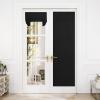image:imageNICETOWN Blackout Door Curtain  Blinds for Indoor Windows Thermal Insulated Trica Window Covering for Patio French Door Front Privacy Sidelight Glass Curtain W26 x L72 inch 1 Panel GreyJet Black